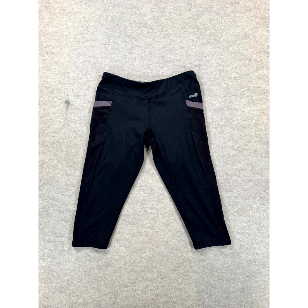 Avia Capri Leggings Womens 25W Black Workout Fitness Yoga Athletic Pull On